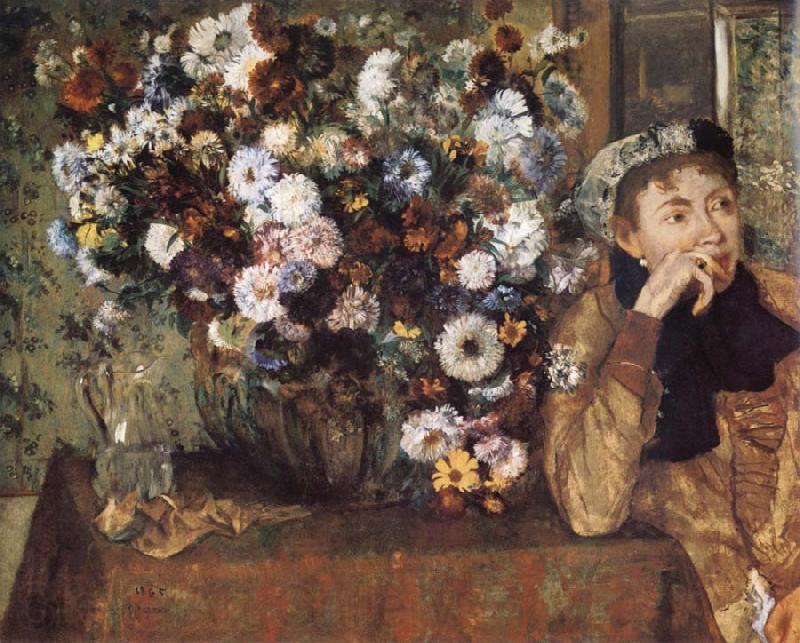 Edgar Degas Woman and chrysanthemum Germany oil painting art
